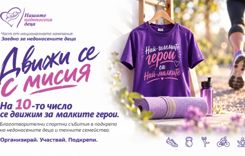 „Движи се с мисия“ за недоносените бебета